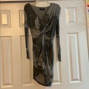 Religion Long sleeve Grey‎ Dress Scrunched Dress XS